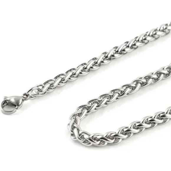 New Mens Stainless Steel Cross Pendant Necklace Basket Chain - Picture 5 of 6
